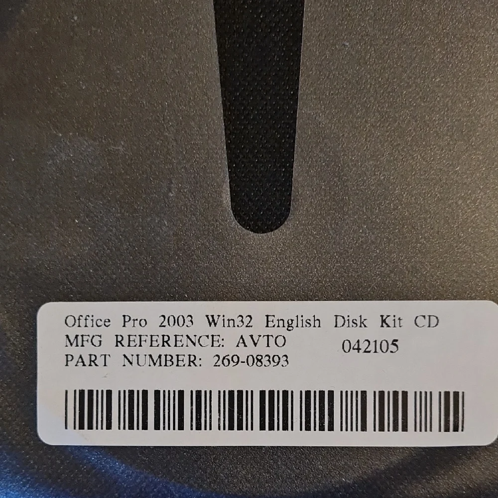 Microsoft Office Pro 2003 CD with Black Case